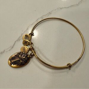 Alex and Ani Gold Cross Charm Bracelet